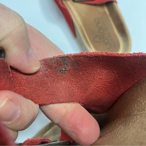 Yokono 2 strap leather sandals made in Spain red leather size 9 - Picture 8 of 10